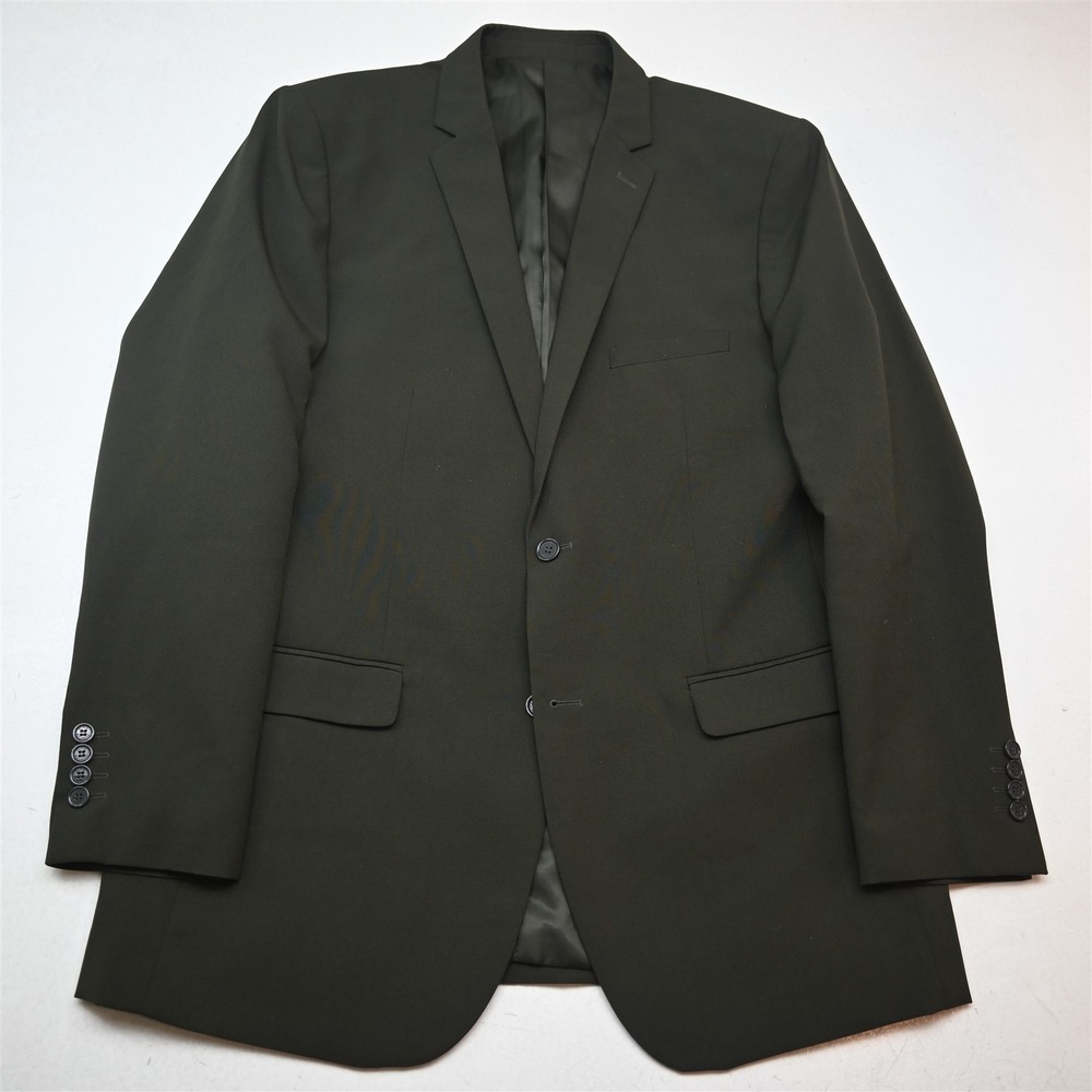 Alain Dupetit 44L Olive Green Suittech Machine Washable Mens Blazer Sport Coat